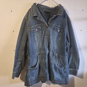 Venezia Women’s  Denim Jean Jacket EUC Plus Size 22/24